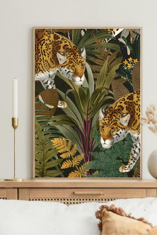 plakaty PLAKAT Tygrys obraz z tygrysem grafika boho