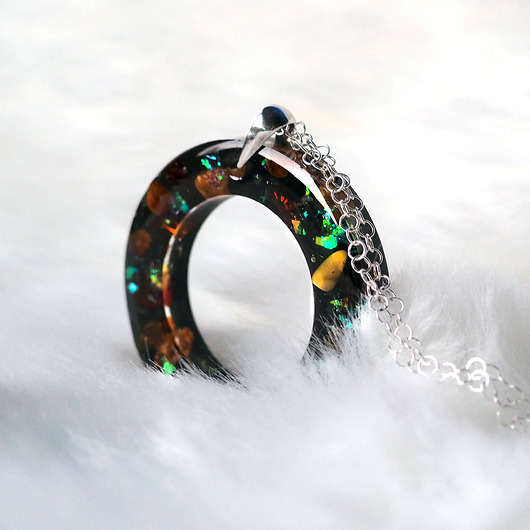 srebrne naszyjniki ARTYSTYCZNY DUŻY WISIOR NA ŁAŃCUSZKU, unikat