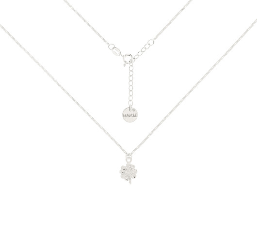 chokery Srebrny choker pancerka z koniczynką