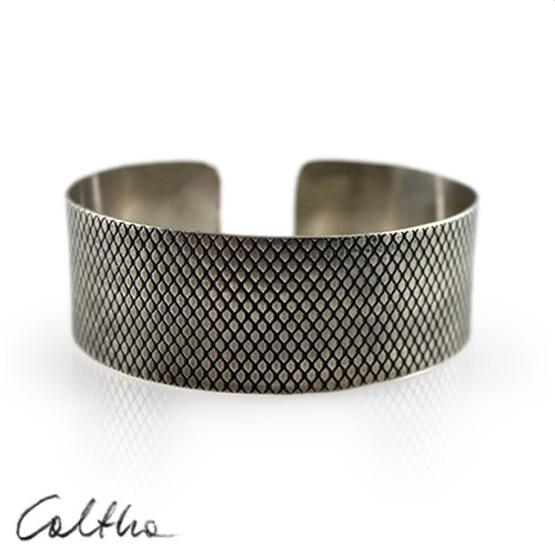 Metalowa bransoleta - rybia łuska II Caltha