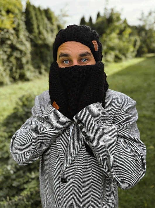 tuby i kominy Męski mały komin MERINO Czarny