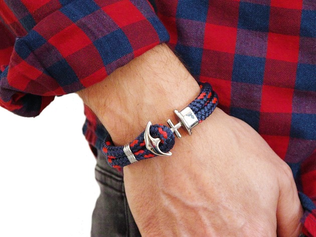 biżuteria męska Sportowa Bransoletka męska kotwica