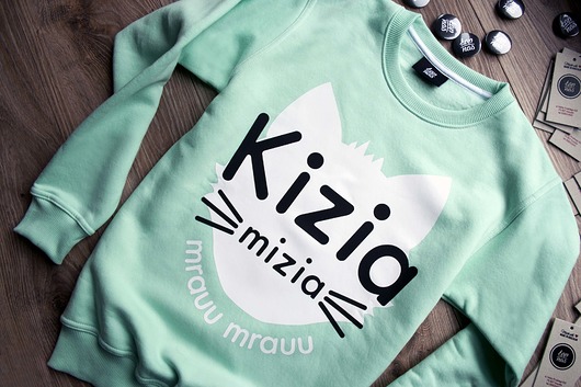 bluza bez kaptura damska Bluza Miętowa Kizia Mizia