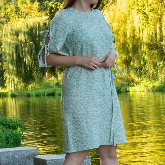 sukienki midi damskie Boho Romantyczna Muślinowa Letnia Sukienka Do Kolan W Stylu Country, 100% Baw