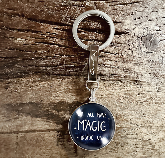 breloki Magic inside- stalowy brelok + box