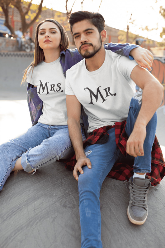 t-shirt damskie Koszulki dla pary MR&MRS
