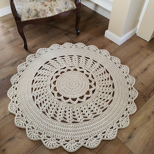 dywany Dywan szydełkowy ze sznurka 110cm