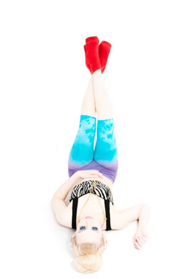 Double Color Leggings - short-blue DarkSugarWear