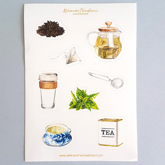naklejki i wlepy Herbata - naklejki do kalendarza, bullet journal