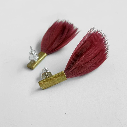 kolczyki z piórami PIÓRKO kolczyki