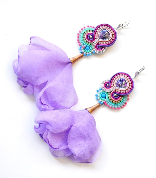kolczyki soutache Sutaszowe kolczyki BANWOL