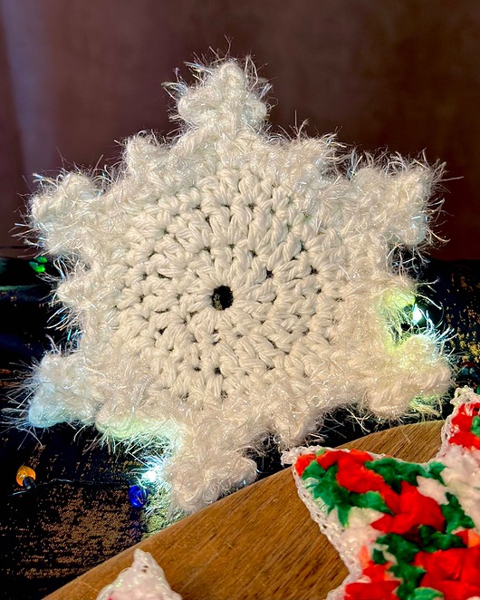 obrusy i serwetki Podkładka pod kubek Śnieżynka