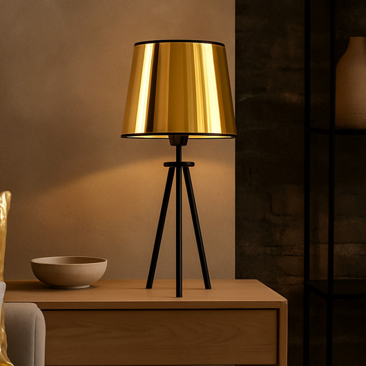 lampy stołowe Lampa stołowa na 3 nogach w stylu loftowym BERGEN MIRROR