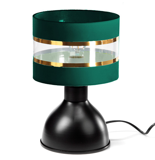 lampy stołowe Lampka nocna stołowa biurkowa abażur ZŁOTA