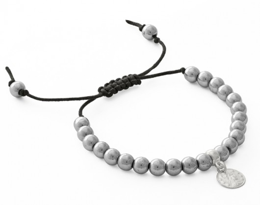 Silver hematite with coin pendant. Lavoga