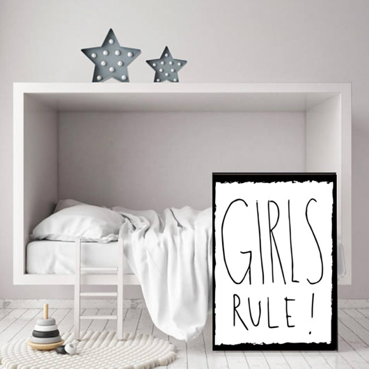 girls rule Skandynawski plakat  Plakatowka