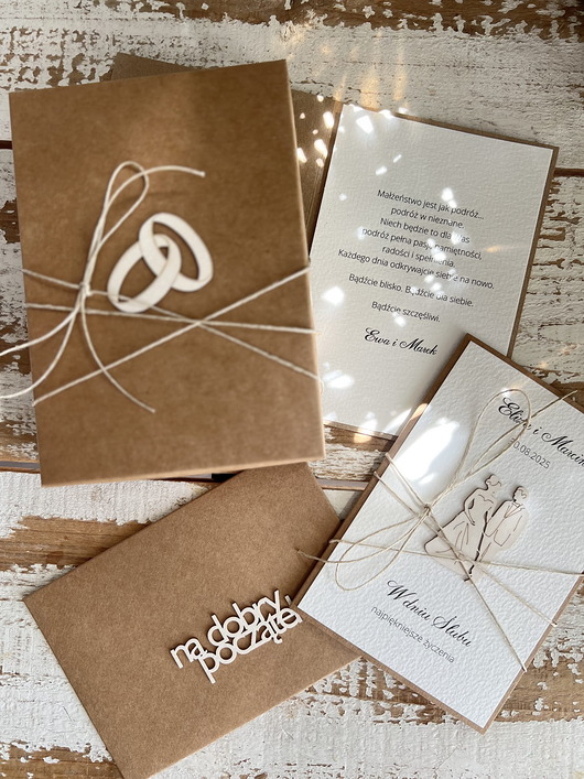 zaproszenia i kartki na ślub Oryginalna kartka ślubna ręcznie robiona Serce 3d