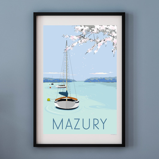 Plakat MAZURY A2 A. W. WIĘCKIEWICZ