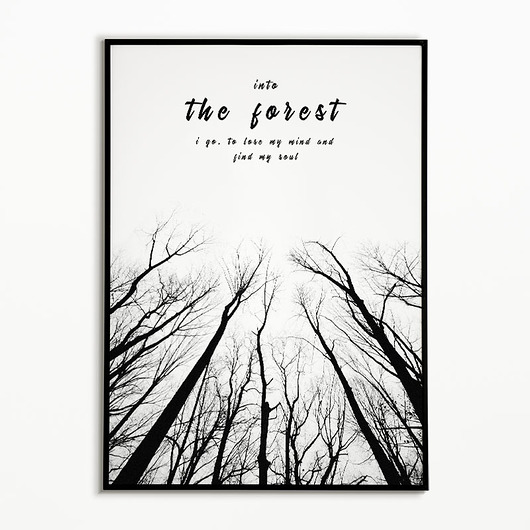THE FOREST Plakat motywacyjny z napisem Bajkowe Obrazki