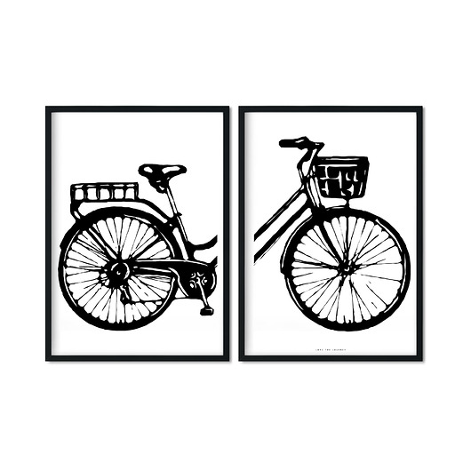 "Bike (II)" Zestaw Plakatów Love The Journey