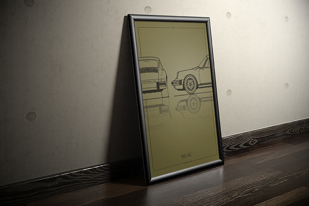 plakaty Plakat Motoryzacja - Porsche 911SC
