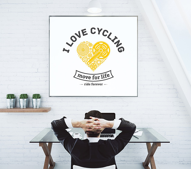 plakaty Plakat. I love cycling