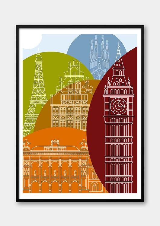 plakaty Plakat Miasta Europy