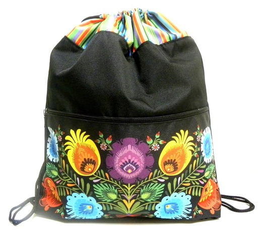 Plecako-worek z autorskim motywem Gaul Designs