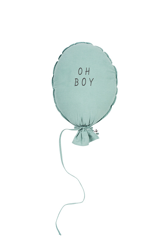 poduszki do pokoju dziecka Poduszka balon old green OH BOY haft grafitowy