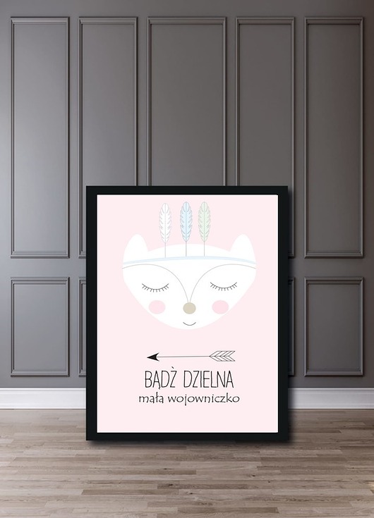obrazy i plakaty do pokoju dziecięcego PLAKAT FOXY GIRL A3