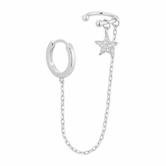 Kolczyk Stardrop Chained Silver Alicja&Maria Jewellery