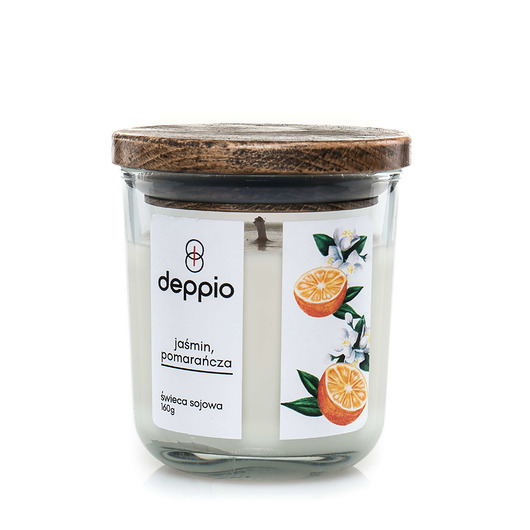 Świeca zapachowa - jaśmin & pomarańcza 160g deppio