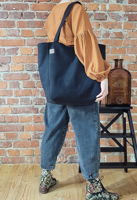 torby na ramię Lazy bag Bukka czarna nubuk wodoodporna