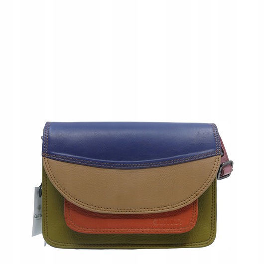 torby na ramię Torebka damska skórzana regulowany pasek kolorowa eko OLIVKA