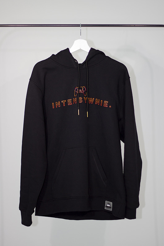 bluzy męskie Bluza STREAMER czarna z nadrukiem
