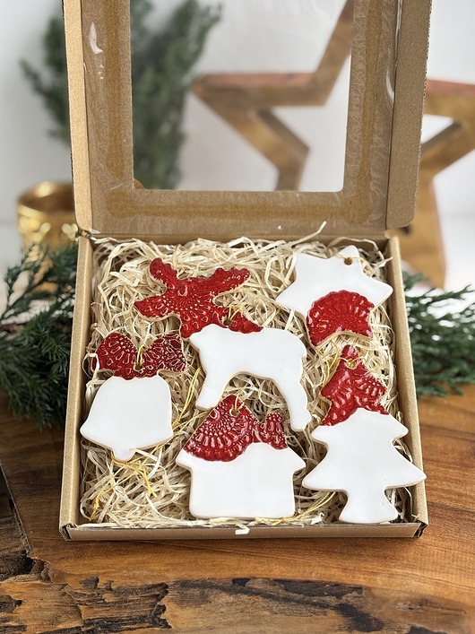 ozdoby choinkowe Zawieszki choinkowe  ceramiczne ozdoby świąteczne