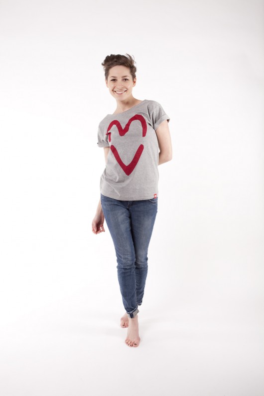Red Heart Oversize Tee / melanż L familove