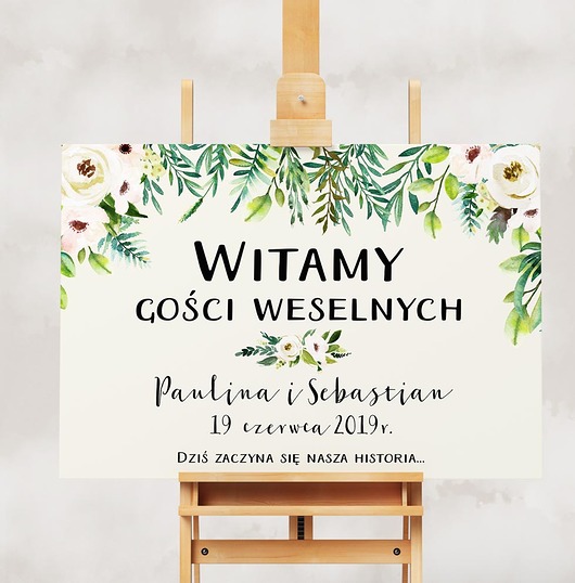 Plakat/ Obraz powitalny gości weselnych - Piękny Pankmat