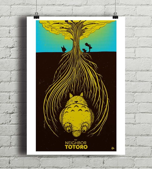 Totoro - Miyazaki, Ghibli - plakat A2 minimalmill