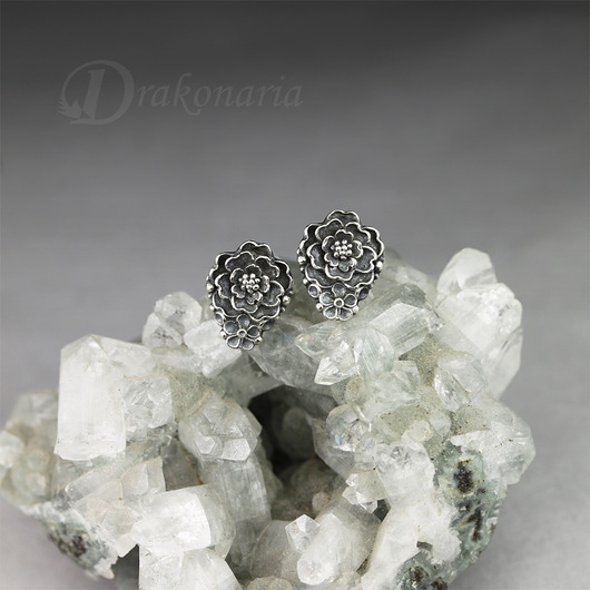 kolczyki wire wrapping Ogród miniatur 01