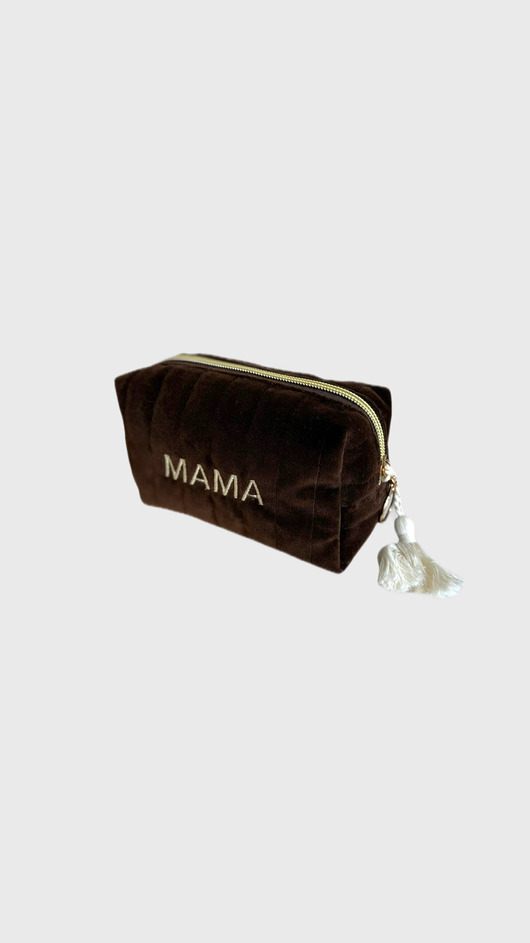 kosmetyczki Kosmetyczka pikowana z haftem "Mama"