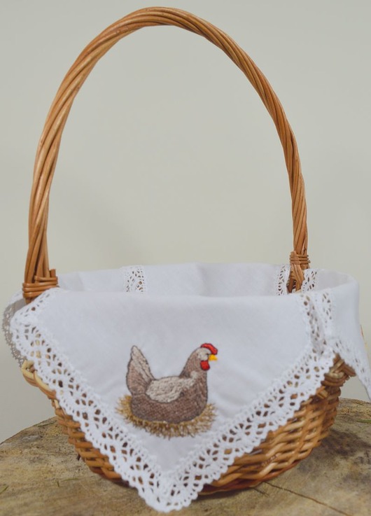 koszyki wielkanocne Serwetka do koszyczka UNIWERSALNA średnia KURA