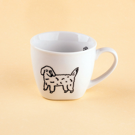 filiżanki Filiżanka z psem pudlem