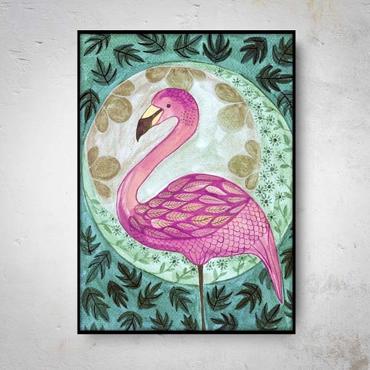 Flaming plakat 50x70cm muamua design