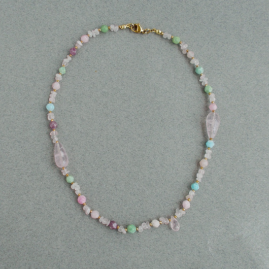 kolie Pokusa vol. 2 Naszyjnik z różowym kwarcem