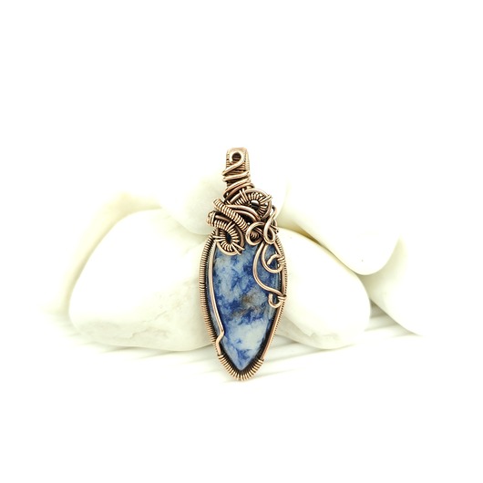 wisiory Sodalit wisiorek wire wrapping