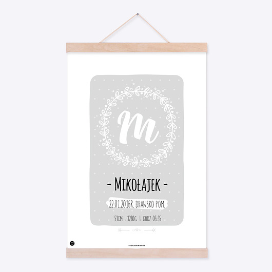 PLAKAT Spersonalizowana metryczka A3 XXXinterjoprint