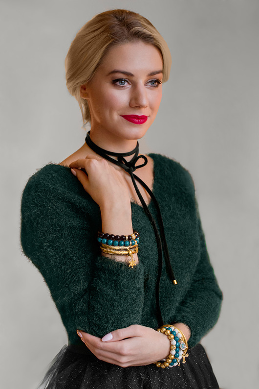 Choker - black  bow. Lavoga