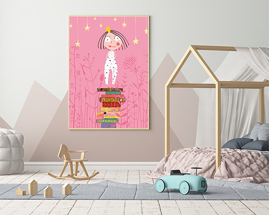 plakat z królewną (format A2) Love Life and Forest