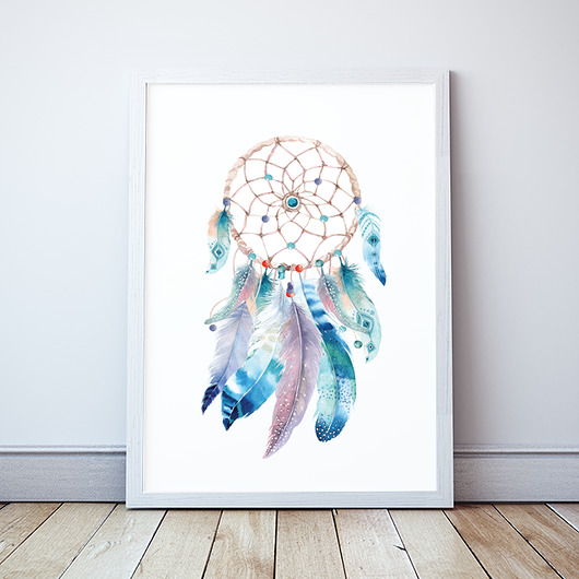 Łapacz snów,plakat Boho blue Wallie Studio Dekoracji